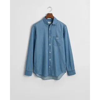 GANT Reg Indigo Bd Langarmhemd Semi Light Blue S