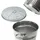 Spetebo Zink Abfalleimer 55 l Silber