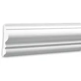PROFHOME DECOR Wand- und Friesleiste 2 m Weiß 200 x 1,9 x 8,2 cm