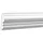 PROFHOME DECOR Wand- und Friesleiste 2 m Weiß 200 x 1,9 x 8,2 cm