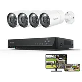 Reolink 12MP PoE Überwachungskamera Set Aussen Weiß