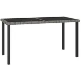vidaXL Gartentisch 140 x 70 x 73 cm Grau