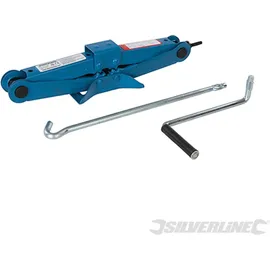 Silverline Scherenwagenheber Stahl 1 t grau