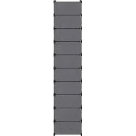 vidaXL Schuh-Organizer 10 Fächer 244920 1-tlg. schwarz