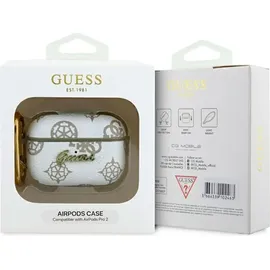 OEM Airpods Pro 2 Hülle Guess 4g Hook Weiß