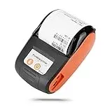 Garsent Thermodrucker 58mm, Drahtlose Thermodrucker Tragbar Bondrucker Bluetooth 4.0 USB Bondrucker Belegdrucker für Android, für für Windows,1500mAh