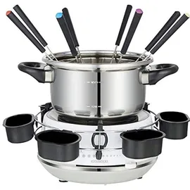 Melissa 16310230 Elektro-Fondue Set mit praktischem Drehring mit 6 Saucenbechern | Gr.: onesize