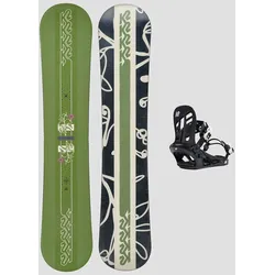 K2 Kandi + YOU+H Black M 2025 Kids Snowboard-Set design Gr. 141