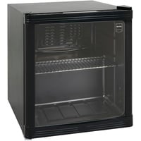 METRO Professional Minibar / Kühlschrank GPC1046, Glas / Edelstahl, 43 x 48 x 51.5 cm, 46 L, Umluftkühlung, schwarz