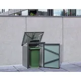 Mülltonnenbox I Metall 104 x 101 x 113 cm anthrazit - Grau