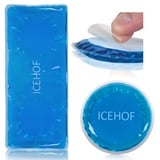 ICEHOF Selbstklebende Kühlpads für uneingeschränkte Bewegungsfreiheit - 3er Set Klebende Gel-Kompressen Kühlpad Kühlkompresse - bei Verletzungen Schwellungen Verspannungen - Wiederverwendbar