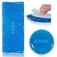 ICEHOF Selbstklebende Kühlpads für uneingeschränkte Bewegungsfreiheit - 3er Set Klebende Gel-Kompressen Kühlpad Kühlkompresse - bei Verletzungen Schwellungen Verspannungen - Wiederverwendbar