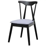 Xlmoebel Küchenstuhl Ein neuer Stuhl mit einem gepolsterten Sitz aus Leder und Textil (1 St), Hergestellt in Europa schwarz