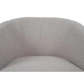 Mendler Lounge-Sessel MCW-J76 Bouclé 75 x 78 x 83 cm Creme-beige drehbar mit Kissen