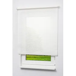 Lysel Outlet - Basisrollo Holzdekor Streifen Weiß (B x H) 60cm x 190cm