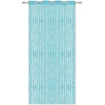 arsvita Fadenvorhang Metallik-Optik mit Stangendurchzug, Türvorhang 140x250cm (Türkis)
