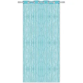 arsvita Fadenvorhang Metallik-Optik mit Stangendurchzug, Türvorhang 140x250cm (Türkis)