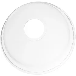 DayBays 200 Stk. Dom Deckel mit Loch für Smoothie Becher Shakebecher Ø95mm transparent RPET