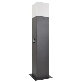 Polux Außenleuchte Kunststoff, Metall 44,0 cm inkl. Bewegungsmelder grau