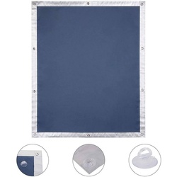 Dachfensterrollo, EUGAD, blickdicht, verspannt, Haftfix, ohne Bohren blau 60 cm x 115 cm