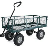 RAMROXX Bollerwagen Transport Gitterwagen grün