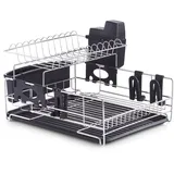 Zeller Present Geschirrabtropfständer, schwarz,