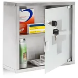 Medizinschrank Erste-Hilfe-Schrank Hausapotheke 2 Fächer abschließbar modern