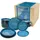 CreaTable Nordic Fjord Tellerset 18-tlg. Blau