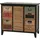 Mendler Apothekerkommode HWC-O63 Schrank 80x91x40cm Schwarz