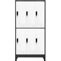 VidaXL Schließfachschrank Anthrazit und Weiß 90x45x180 cm Stahl