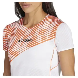 adidas Terrex Techrock Pro Kurzarm-t-shirt - White / Semi Impact Orange - M