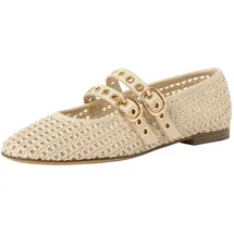 TAMARIS Damen Ballerina mit Strap flach, beige, 40 EU