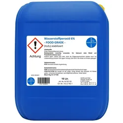 Herrlan Wasserstoffperoxid 6% FOOD GRADE I 10 Liter I stabilisiert I PZN-16569653  I Made in Germany