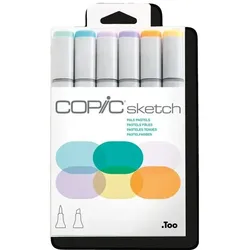 Layoutmarker Copic Sketch 6er Set Pastellfarben