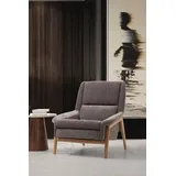 Xlmoebel Ohrensessel Modernes graues Cocktailsessel für das Wohnzimmer aus Stoff (1-St., Cocktailsessel), Made in Europa grau