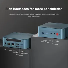 bosgame P2 Lite Mini PC 2023 4K Ultra HD Intel Core i5-12600H 4,5 GHz 32 GB RAM 512 GB SSD Intel Iris Xe Graphics Windows 11 Pro