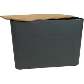 homéa Aufbewahrungsbox 40 x 27 x 24,5 cm 1-tlg. Beige/Grau