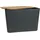 homéa Aufbewahrungsbox 40 x 27 x 24,5 cm 1-tlg. Beige/Grau