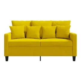 vidaXL 2-Sitzer-Sofa Gelb 120 cm Samt