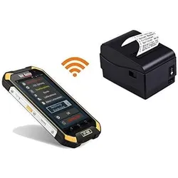 Handy MINI-Kasse für Gastronomie: 5" IP68 (Stoßschutz, Wasserschutz) Kassenterminal, Bondrucker