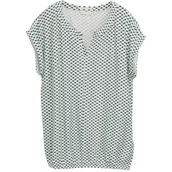 TOM TAILOR Damen T-Shirt mit Muster, grün, Gemustert, Gr. S