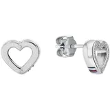 Tommy Hilfiger Ohrstecker TOGGLE HEART Silber 2780971