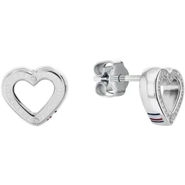Tommy Hilfiger Ohrstecker TOGGLE HEART Silber 2780971
