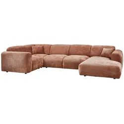 Ecksofa Cloud aus Chenille-Stoff Links, Terra