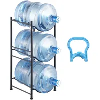 Vevor Wasserkrughalter einreihiges Wasserflaschenregal 3 Flaschen, Schwarz