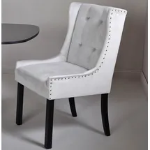 Jahnke Esszimmerstuhl SAVIK Norfolk SAMT Silbergrau/SCHWARZ