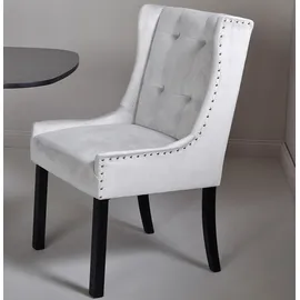 Jahnke Esszimmerstuhl SAVIK Norfolk SAMT Silbergrau/SCHWARZ