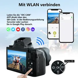 ccn Digitalkamera 4K 64MP Schwarz