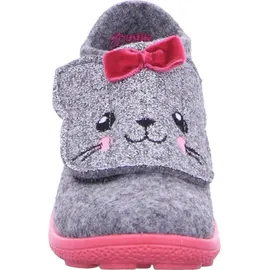 superfit Mädchen - Schuhe HAPPY Slipper, Modern, HELLGRAU/PINK 2500, 25