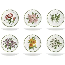 H&H Flowers Set mit 6 flachen Tellern, Porzellan, 27 cm